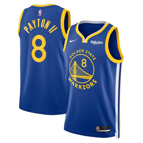Men's Golden State Warriors #8 Gary Payton II 2022/23 Royal Icon Edition Swingman Stitched Basketball Jersey Men's Golden State Warriors #8 Gary Payton II 2022/23 Royal Icon Edition Swingman Stitched Basketball Jersey